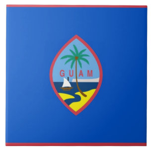 Guam Flagga Tile Kakelplatta
