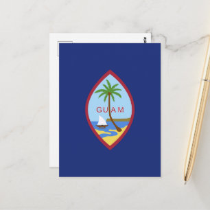Guam flagga vykort
