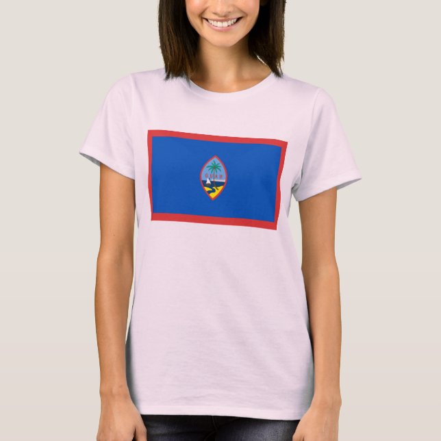 Guam Flagga x Karta T-Shirt (Framsida)