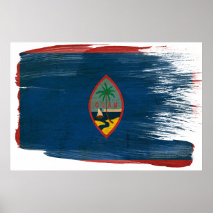 Guam flaggaaffischer poster