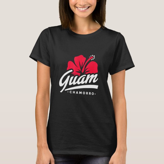 Guam Flower Pacific Islands T Shirt (Framsida)