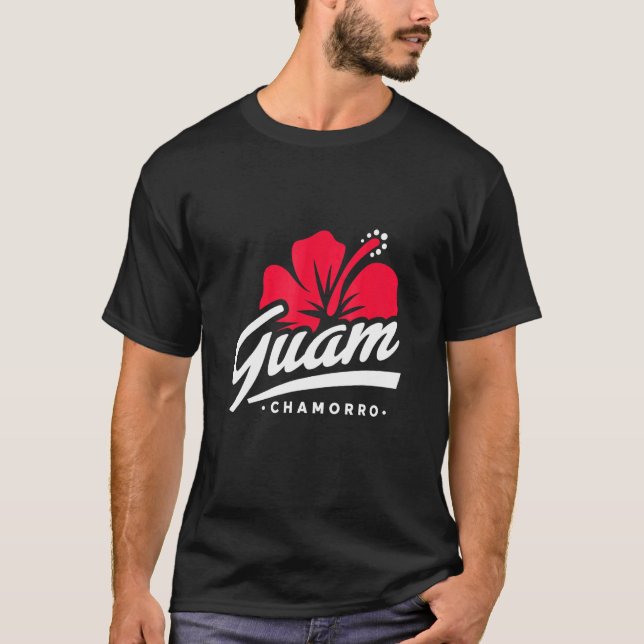 Guam Flower Pacific Islands T Shirt (Framsida)