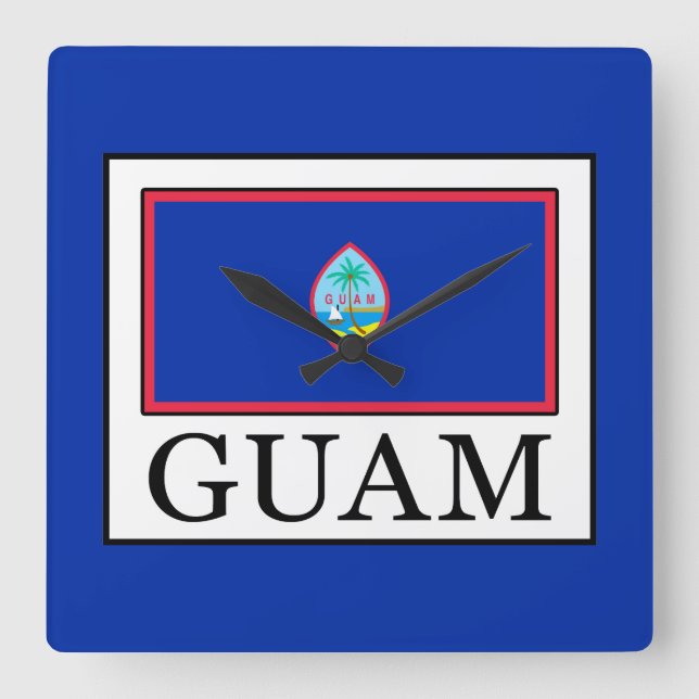 Guam Fyrkantig Klocka (Framsida)
