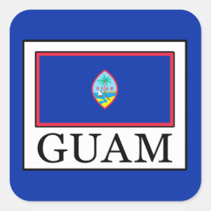 Guam Fyrkantigt Klistermärke