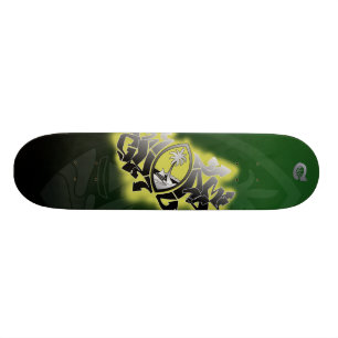 Guam grafittidäck II Old School Skateboard Bräda 18 Cm