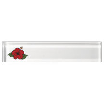 Guam Hibiscus Namn Plate & Desk Signs