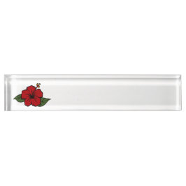 Guam Hibiscus Namn Plate & Desk Signs