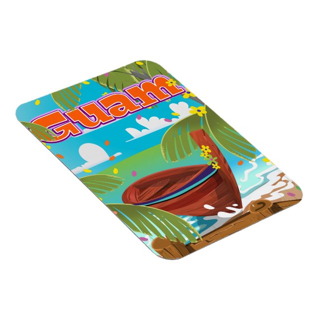 Guam Island semesteresestraktat affisch. Magnet (Högersidan)