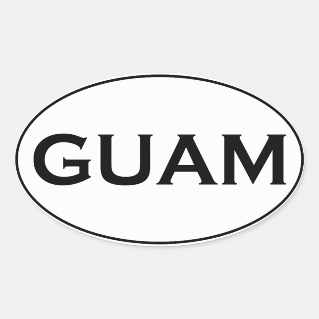 GUAM OVALT KLISTERMÄRKE (Framsida)