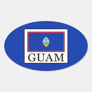 Guam Ovalt Klistermärke