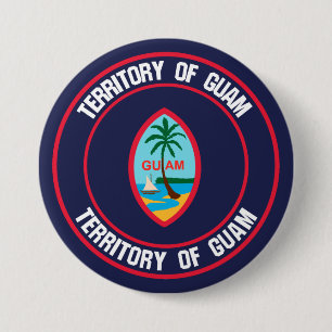 Guam Round Emblem Knapp