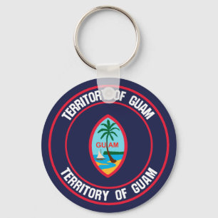 Guam Round Emblem Nyckelring