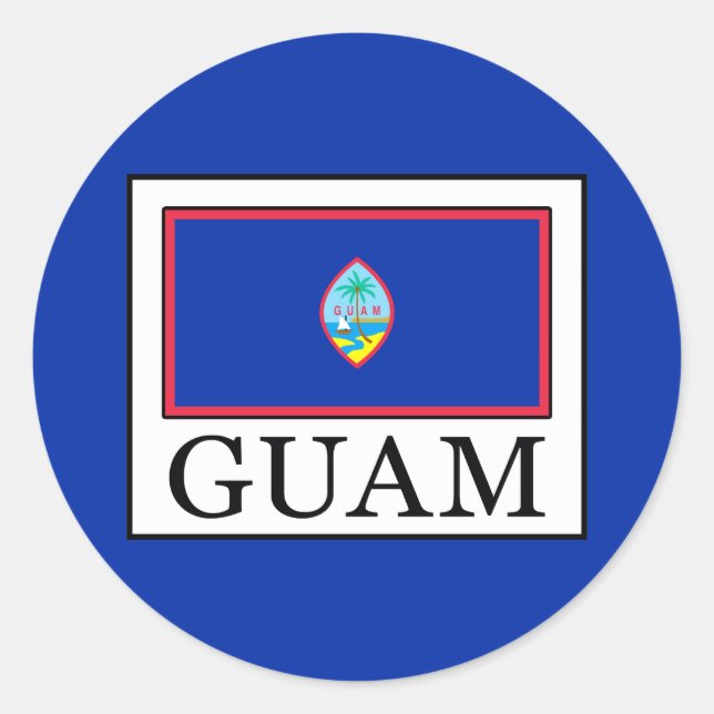 Guam Runt Klistermärke (Framsida)