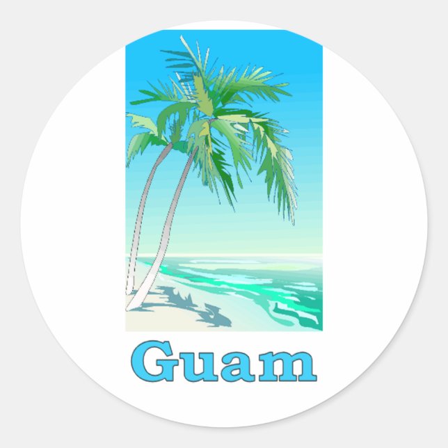 Guam Runt Klistermärke (Framsida)