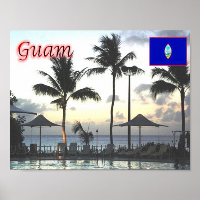 Guam - Solnedgång - Poster (Framsidan)