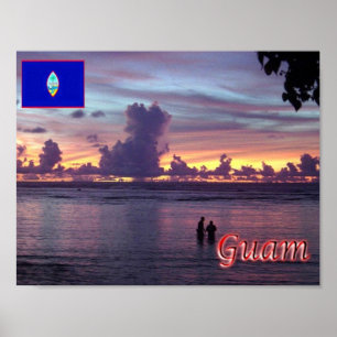 Guam - Solnedgång - Poster