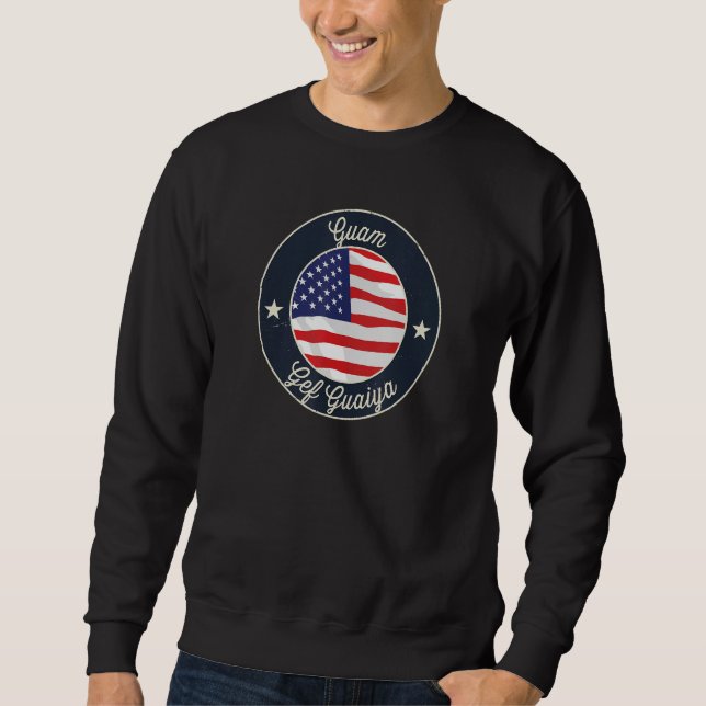 Guam Souvenir Retro Graphic Lång Ärmad Tröja (Framsida)