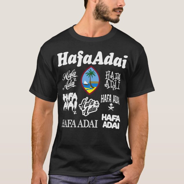 GUAM SPRINGA 671 Hafa Adai över hela förseglingen  T Shirt (Framsida)