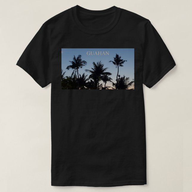 GUAM SPRINGA 671 Solnedgång Träd T-Shirt (Design framsida)