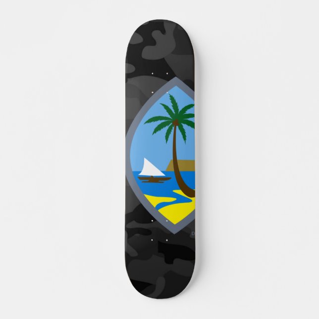 GUAM SPRINGA 671 Urban Camo Seal II Skateboard (Framsida)