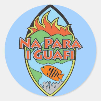 Guam - Stickers Runt Klistermärke