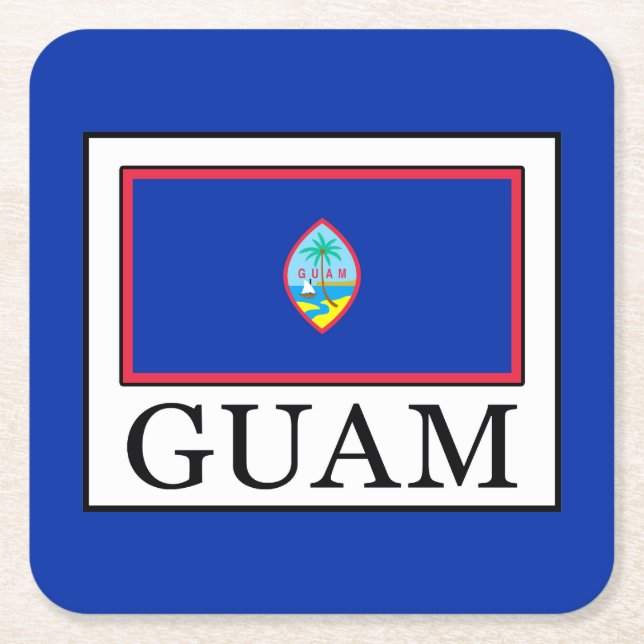 Guam Underlägg Papper Kvadrat (Framsidan)