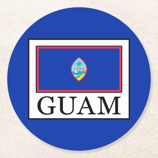 Guam Underlägg Papper Rund (Framsidan)