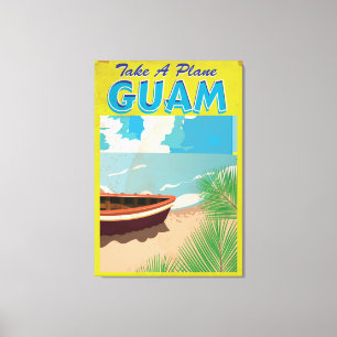 Guam Vintage resor Poster Canvastryck