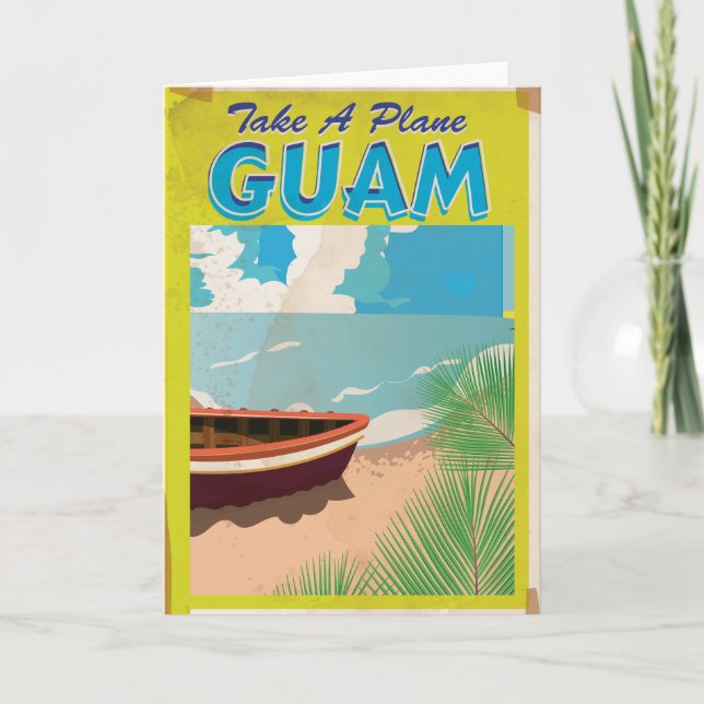 Guam Vintage Resoreraffisch Helgkort (Framsida)