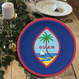 Guamanska Flagga, tallrikar, party, sport, Guam