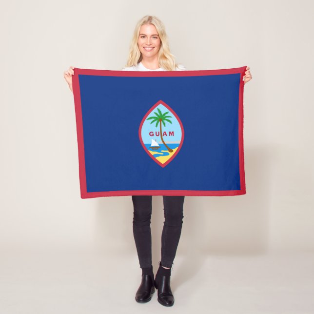 Guams flagga fleecefilt (På plats)