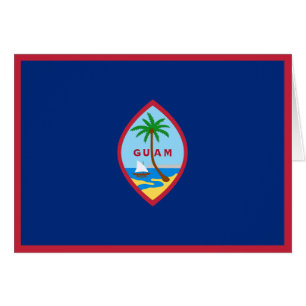 Guams flagga hälsningskort
