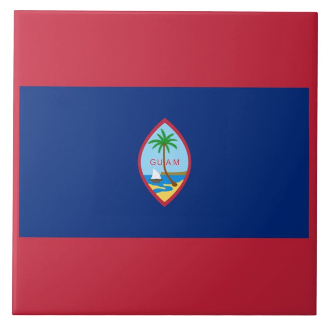Guams flagga kakelplatta (Framsidan)