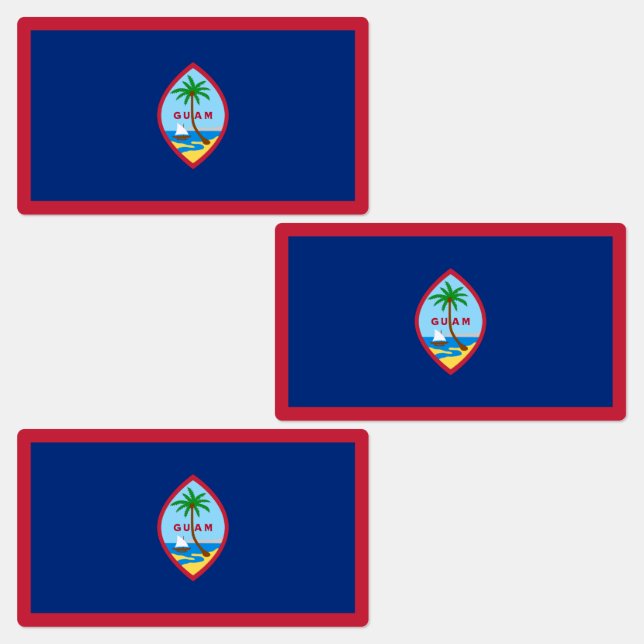 Guams flagga klistermärke (Grupp)