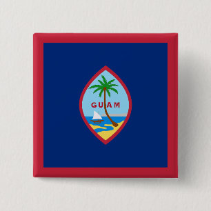 Guams flagga knapp