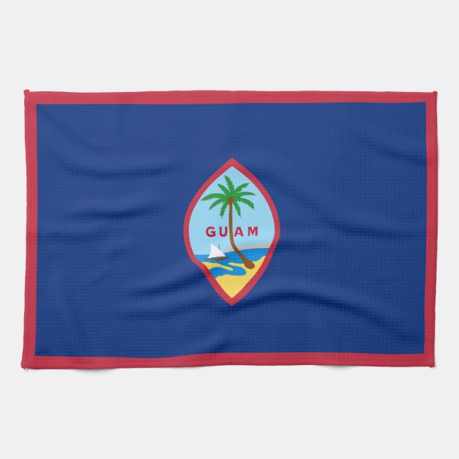 Guams flagga kökshandduk (Horisontell)