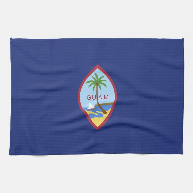 Guams flagga kökshandduk (Horisontell)