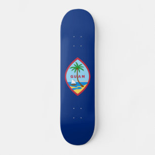 Guams flagga mini skateboard bräda 18,5 cm