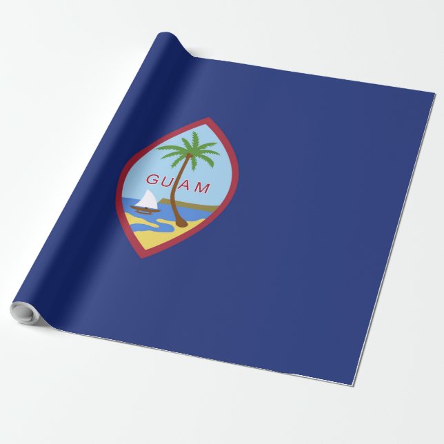 Guams flagga presentpapper (Utrullad)