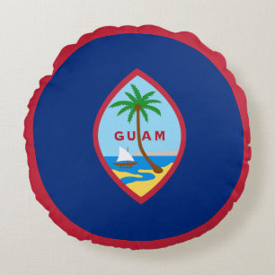 Guams flagga rund kudde