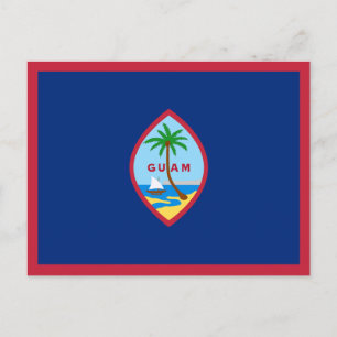 Guams flagga vykort
