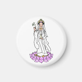Guan Yin Bodhisattva på Lotus Magnet