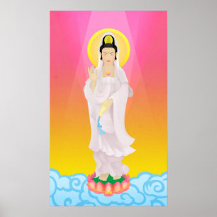 guan yin i art déco poster