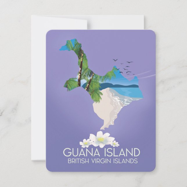 Guana Island Brittiska Jungfruöarna resaffisch (Framsida)