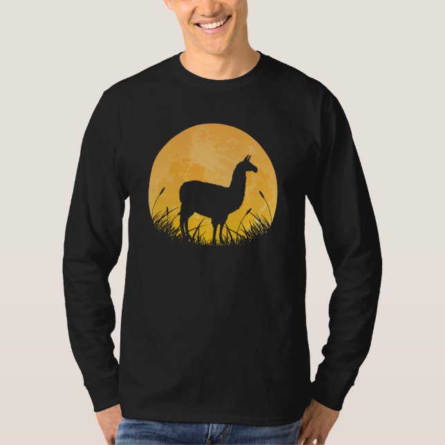 Guanaco Easy Halloween Outfit Alpaca Camel Måne Co T Shirt (Framsida)