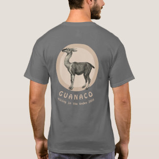 Guanaco Llama Hiking i Andes-Anpassningsbarna T Shirt