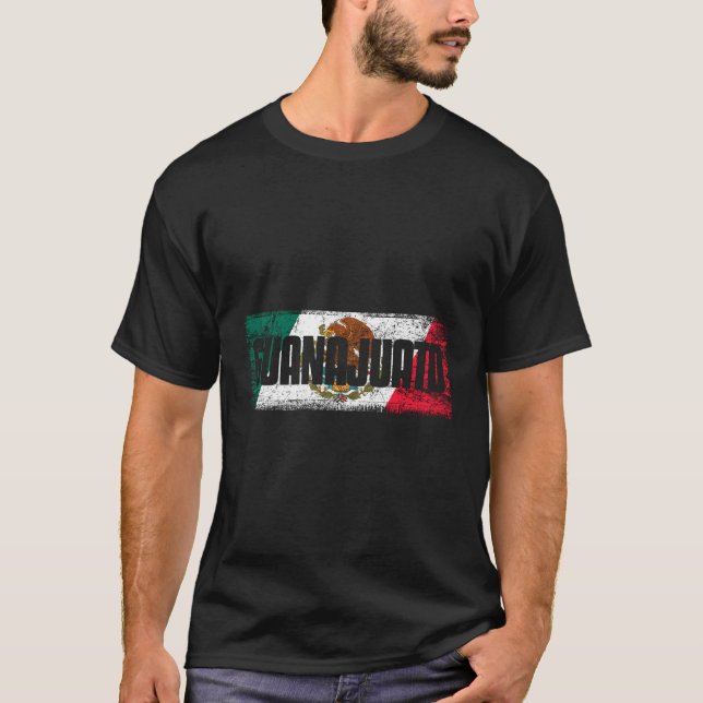 Guanajuato Con La Bandera De Mã ©Xico T Shirt (Framsida)