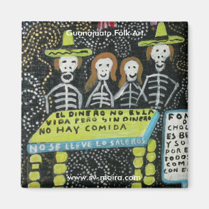 Guanajuato folk konst, Día de los Muertos Magnet