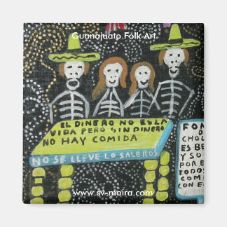 Guanajuato folkart, Día de los Muertos Magnet