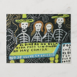 Guanajuato folkart, Día de los Muertos Vykort